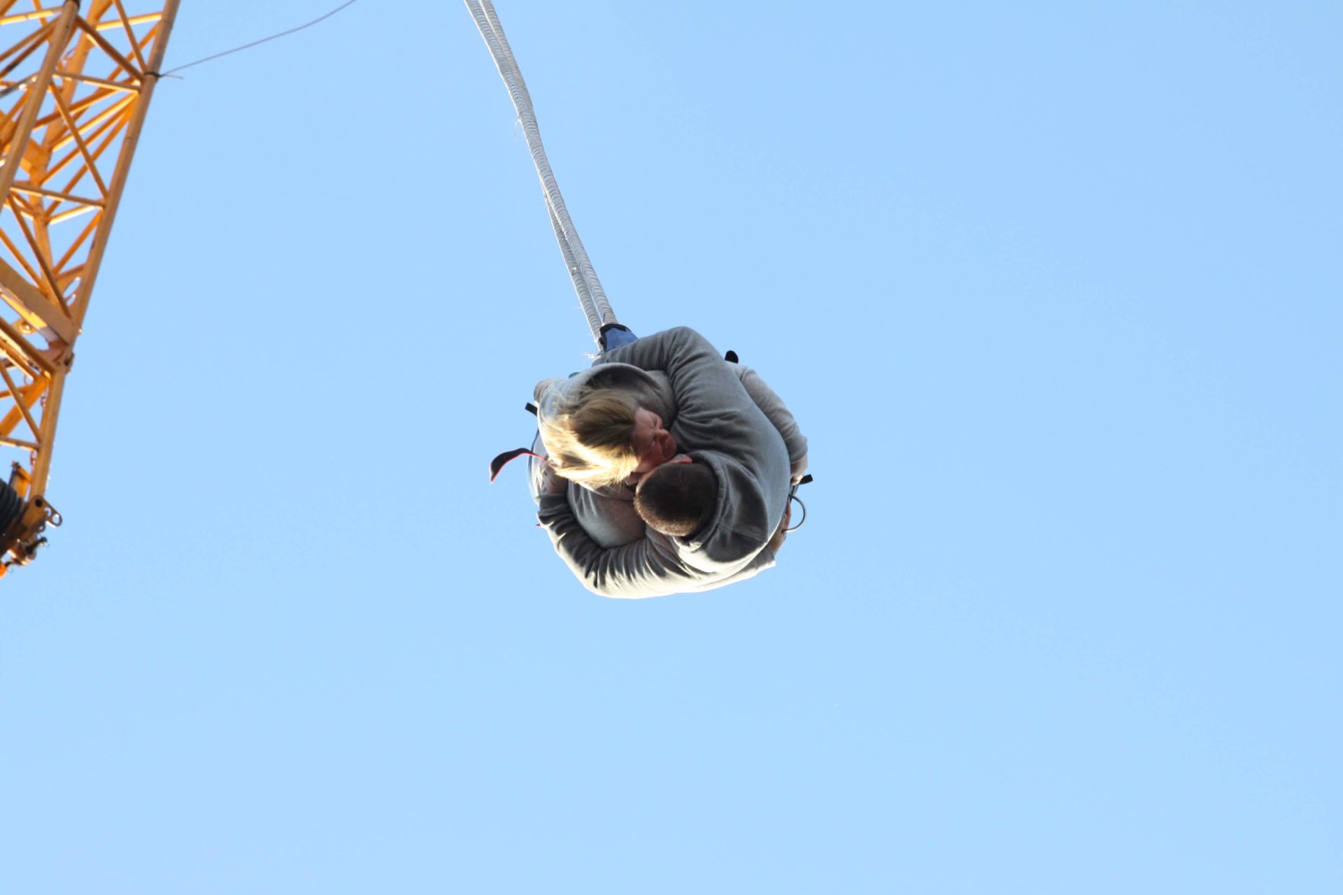 Katie bungee jumping in 2019
